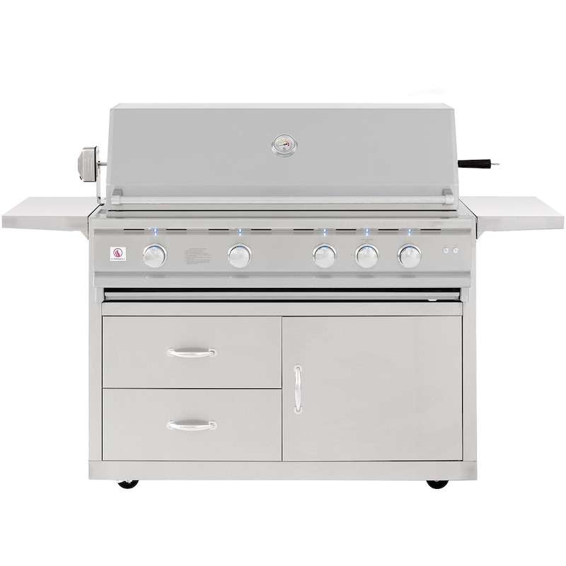 Summerset TRL Deluxe 44-Inch 4-Burner Natural Gas Grill With Rotisserie - TRLD44-NG freestandig