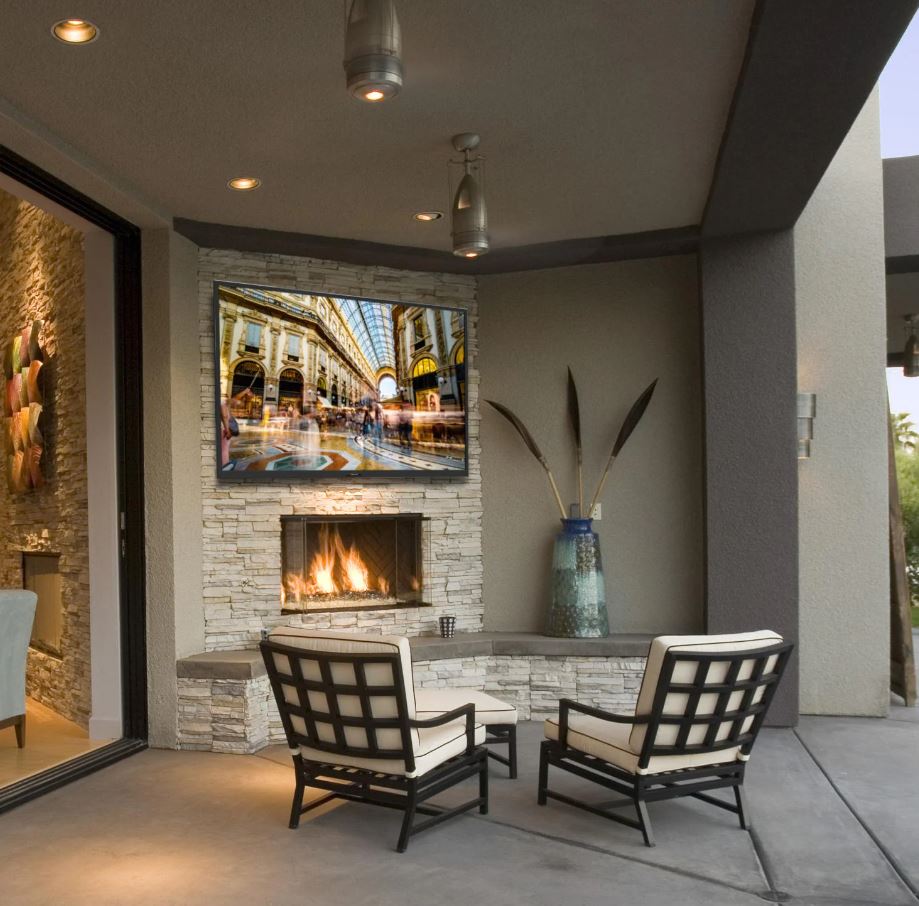 SunBriteTV Veranda 3 Series 65 inch Full Shade 4K UHD HDR Outdoor Smart TV - Black - SB-V3-65-4KHDR-BL for backyard use