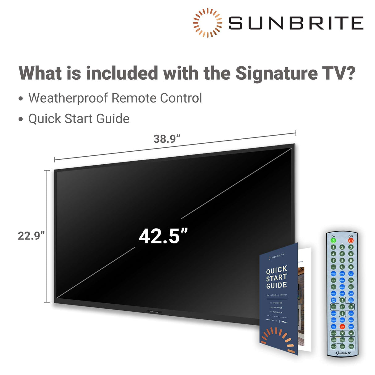 Sunbrite Signature 2 SB-S2-43-4K-BL 43 inch LED HDR 4K Outdoor TV - Partial Sun 3