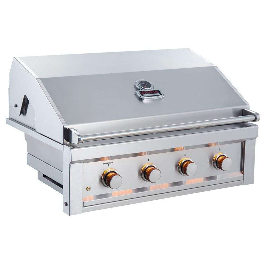 Sunstone Ruby 36-Inch 4-Burner Built-In Natural Gas Grill With Pro-Sear - Ruby4B-NG