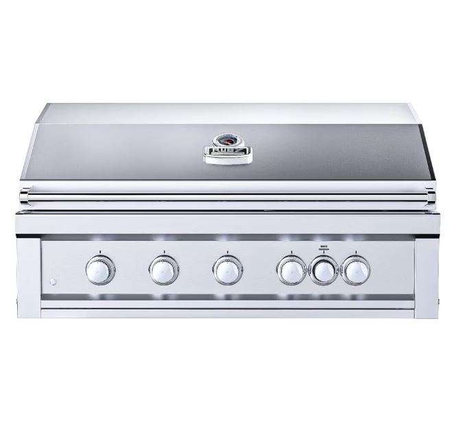 Sunstone Ruby 42-Inch 5-Burner Built-In Propane Gas Grill With Pro-Sear And Rotisserie - Ruby5BIR-LP