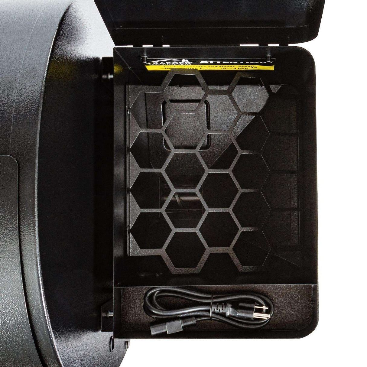 Traeger Ironwood 885 Wi-Fi Controlled Wood Pellet Grill W WiFIRE, Pellet Sensor, Front Shelf & Grill Cover - TFB89BLF + BAC442 + BAC513 pellet feed