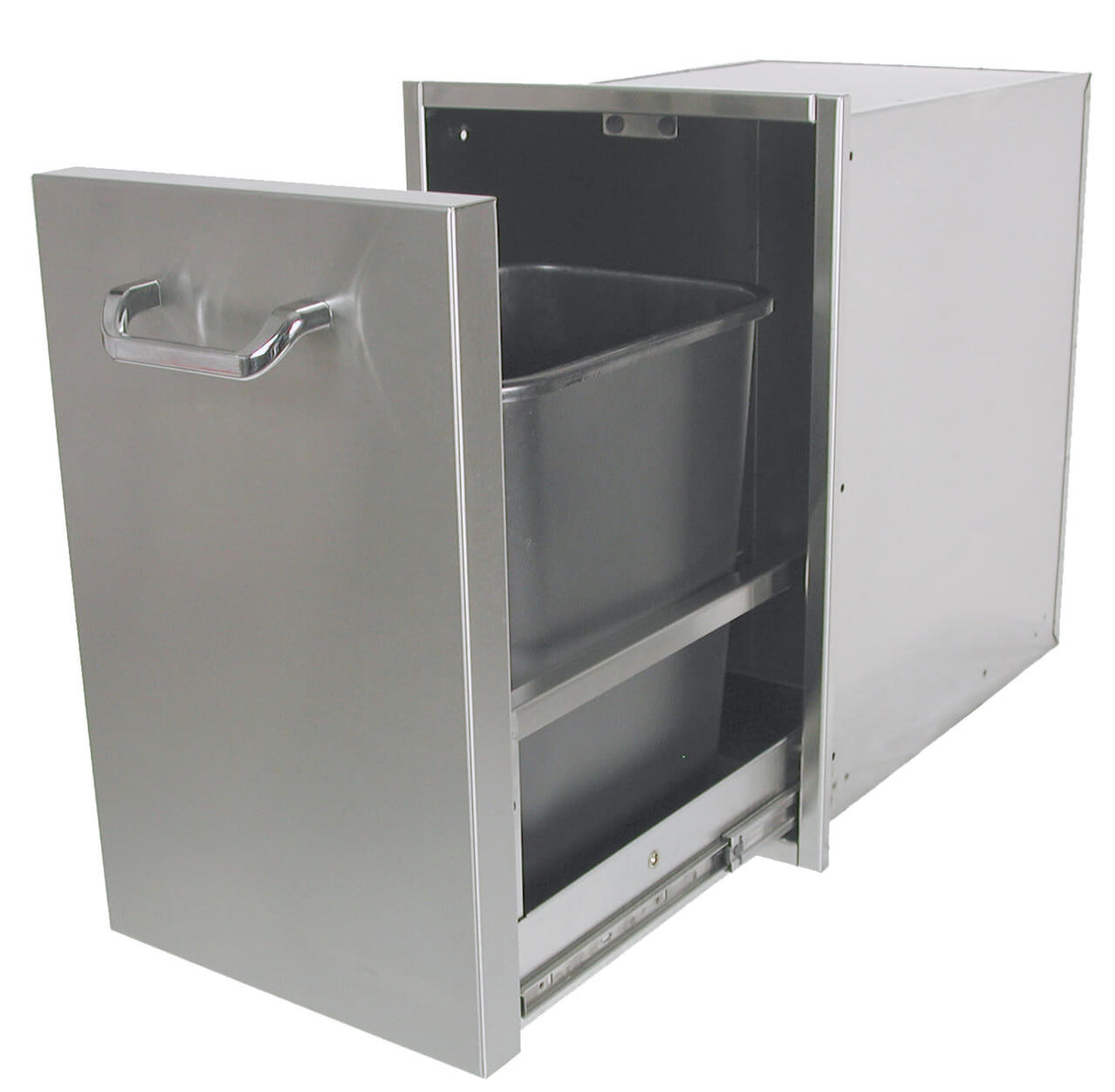 Solaire Roll-Out Stainless Steel Trash Bin - SOL-TRE1