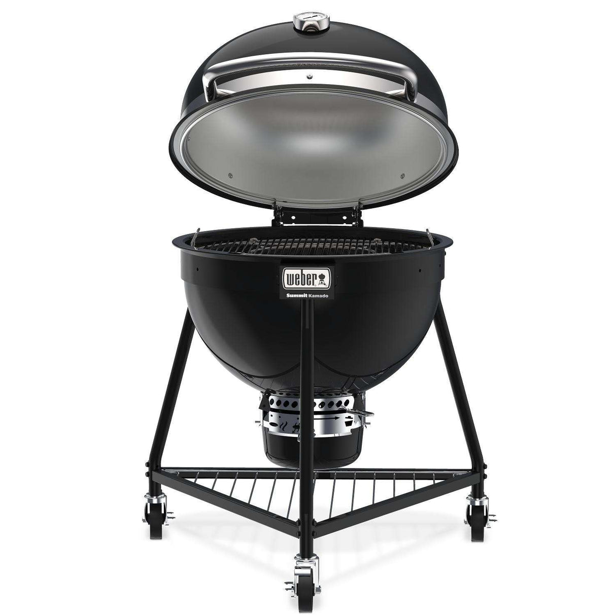 Weber Summit 24-Inch Kamado E6 Charcoal Grill with Stand - 18201001 open grill