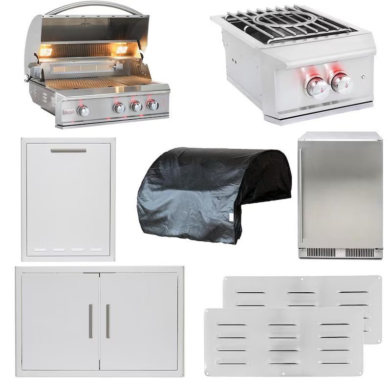 Blaze Professional LUX 8-Piece 34-Inch Natural Gas Outdoor Kitchen Package - BLZ-3PRO-NG-8PC-SC (1)
