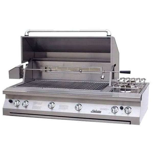 Solaire 56 Inch Built-In All Infrared Propane Gas Grill With Rotisserie & Double Side Burner - SOL-AGBQ-56IR-LP