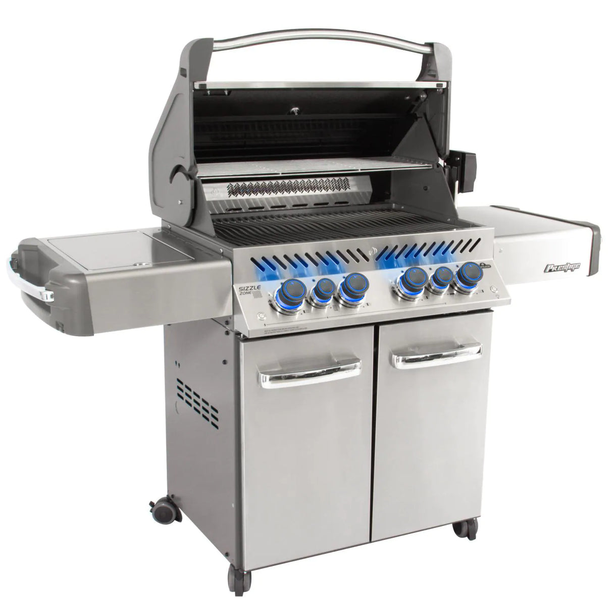 Napoleon Prestige 500 Propane Gas Grill with Infrared Rear Burner and Infrared Side Burner and Rotisserie Kit - P500RSIBPSS-3