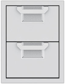 Aspire By Hestan 16-Inch Double Storage Drawers - Steeletto - AEDR16-SS