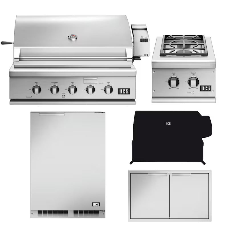 DCS Series 7 5-Piece 36-Inch Propane Gas Outdoor Kitchen Package - BH1-36R-L-5PC
