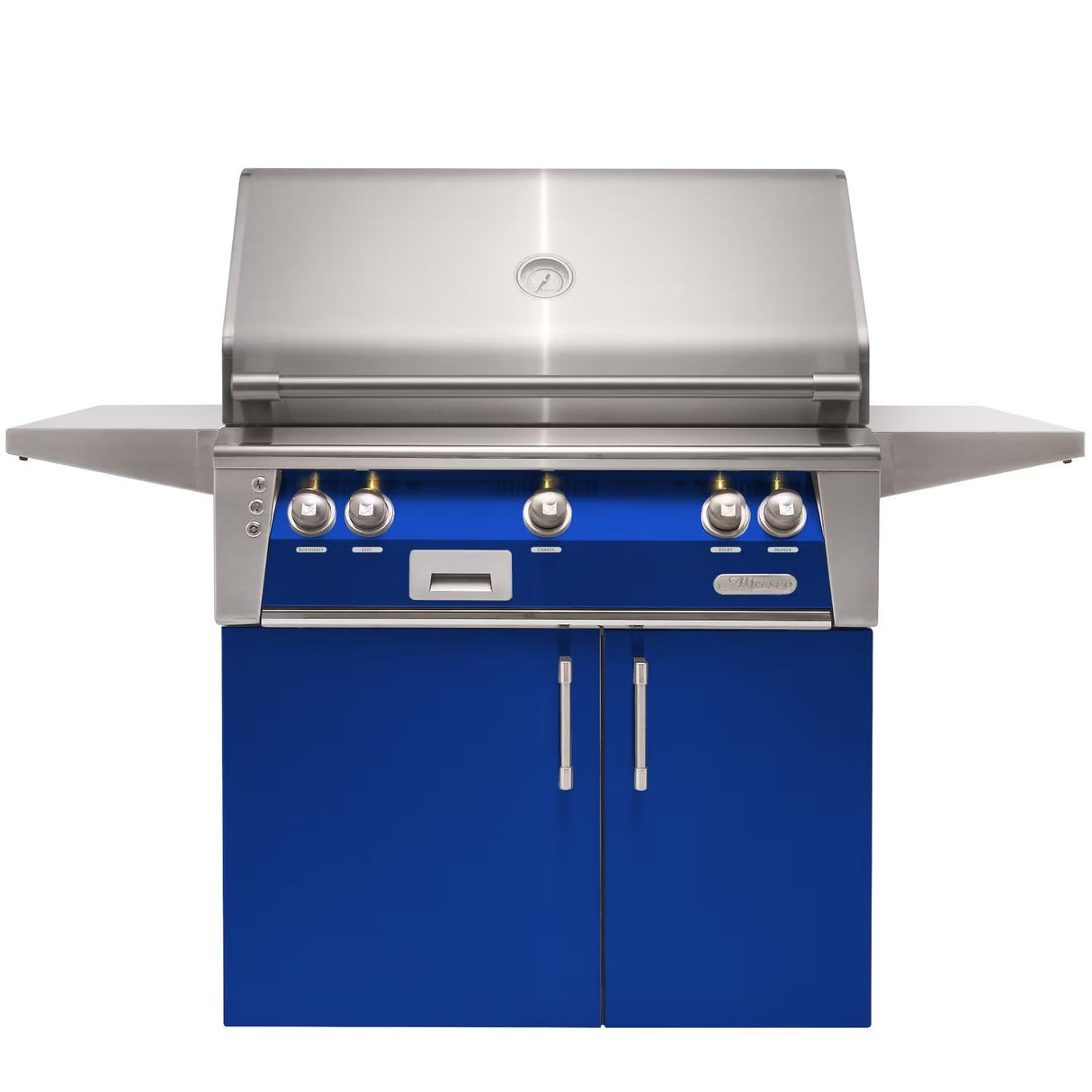 Alfresco ALXE 36-Inch Freestanding Natural Gas Grill with Sear Zone and Rotisserie in Ultramarine Blue - ALXE-36SZC-LP-S5002