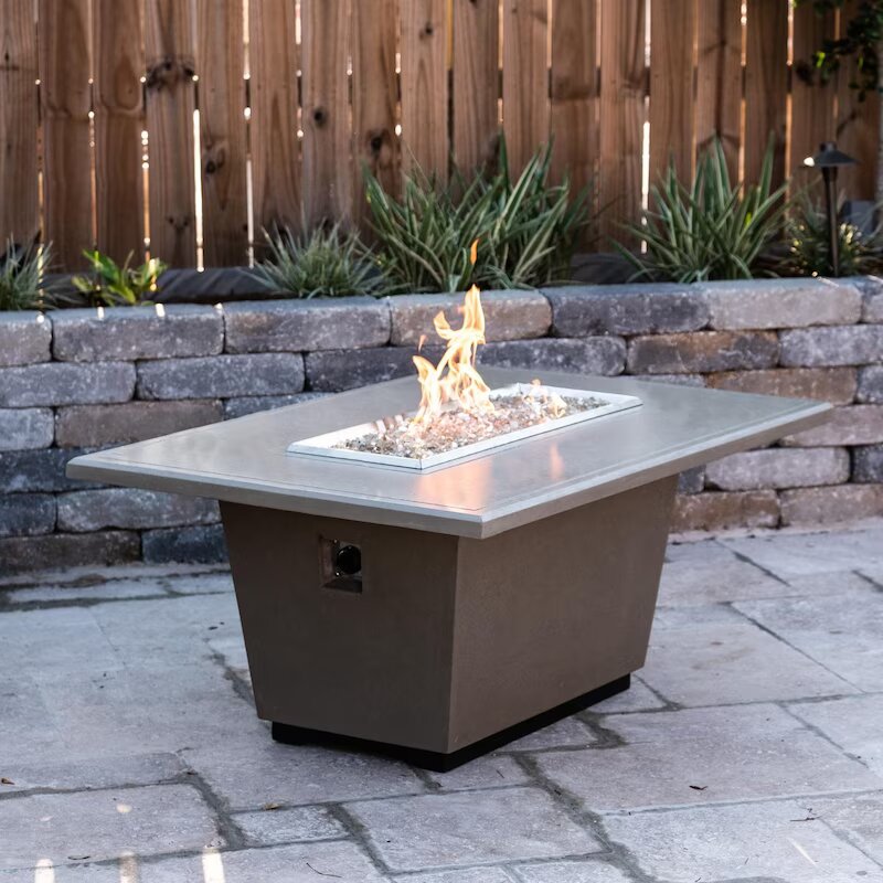 American Fyre Designs Cosmopolitan 54-Inch Rectangular Propane Gas Firetable - Smoke - 635-SM-11-M4PC (1)