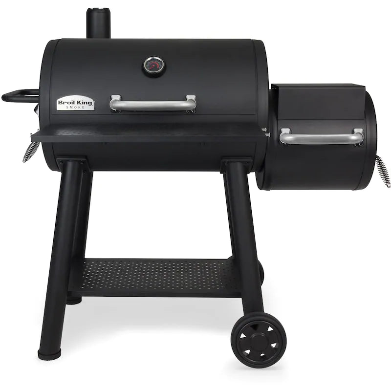 Broil King Smoke XL 32-Inch Offset Charcoal Smoker - Black