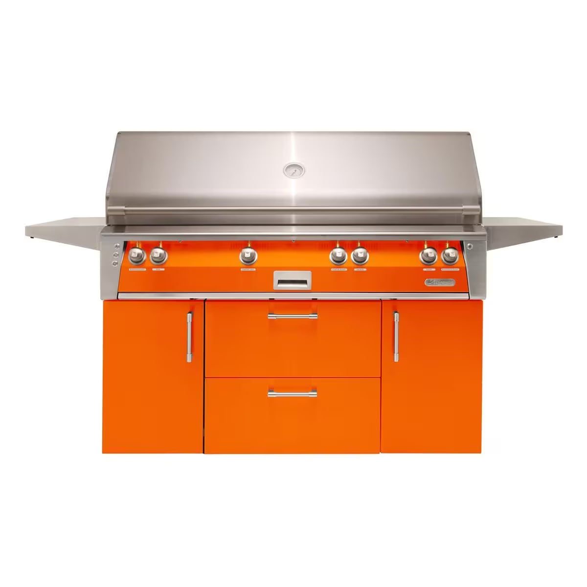 Alfresco ALXE 56-Inch Freestanding Natural Gas All Grill with Sear Zone and Rotisserie in Luminous Orange - ALXE-56BFGC-NG-S2005