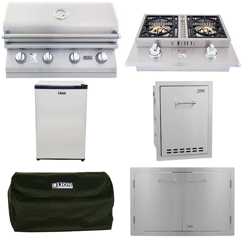 Lion L60000 6-Piece 32-Inch Natural Gas Outdoor Kitchen Package - 65623-6PC (1)