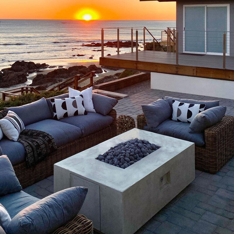 Lakeview Cedarlake 58 58-Inch Rectangular Propane Gas Fire Pit Table - Natural - SCPH-435-3LP (1)