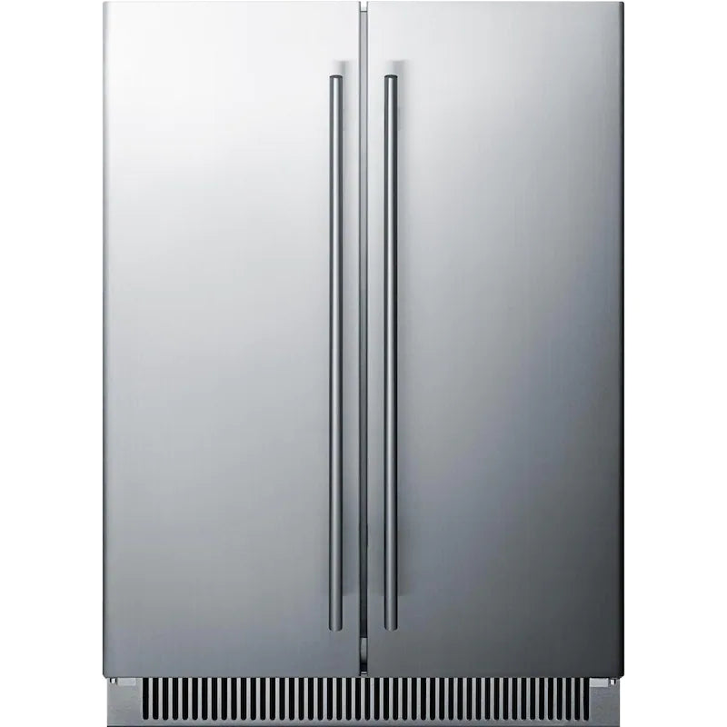 Summit Classic 24-Inch 21 Bottle Outdoor Rated Dual Zone Wine Cellar / Cooler - Stainless Steel - CL66FDOS