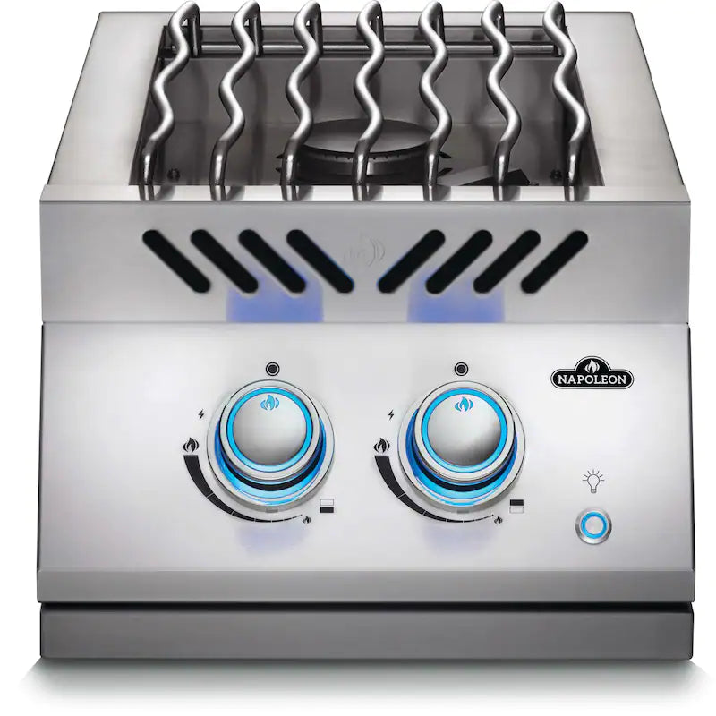 Napoleon Built-In 700 Series Inline Propane Dual Range Top Burner with Stainless Steel Cover - BIB12RTPSS