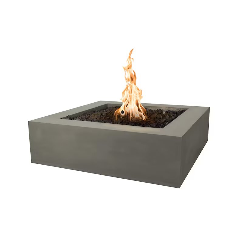Top Fires by The Outdoor Plus Quad 36-Inch Natural Gas Fire Pit - Ash Concrete - Match Light
