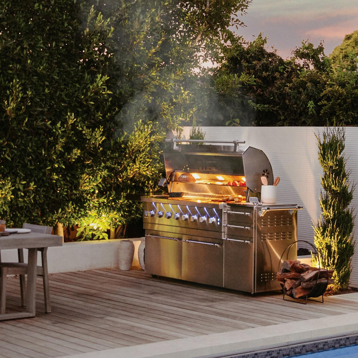 American Made Grills Encore 54-Inch Freestanding Hybrid Grill - Natural Gas - ENCFS54-NG