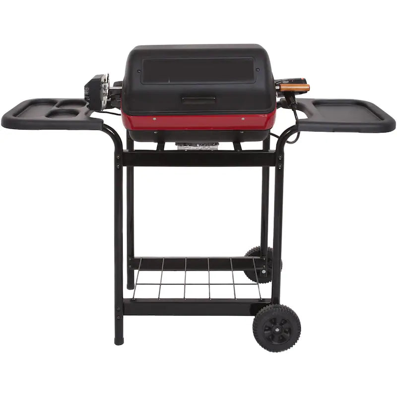 Americana by Meco 1500 Watt Electric Grill With Rotisserie, Easy View Window And Plastic Side Trays - 9359U8.181