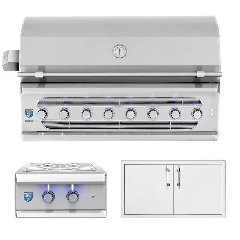 American Made Grills Muscle 54-Inch Hybrid Grill 3-Piece Propane Gas Outdoor Kitchen Package - MUS54-LP-3PC-PROMO (1)