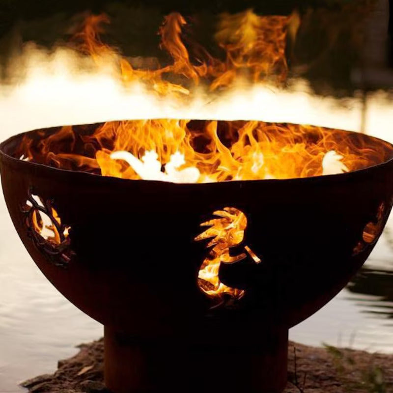 Fire Pit Art Kokopelli 36-Inch Wood Burning Fire Pit (2)
