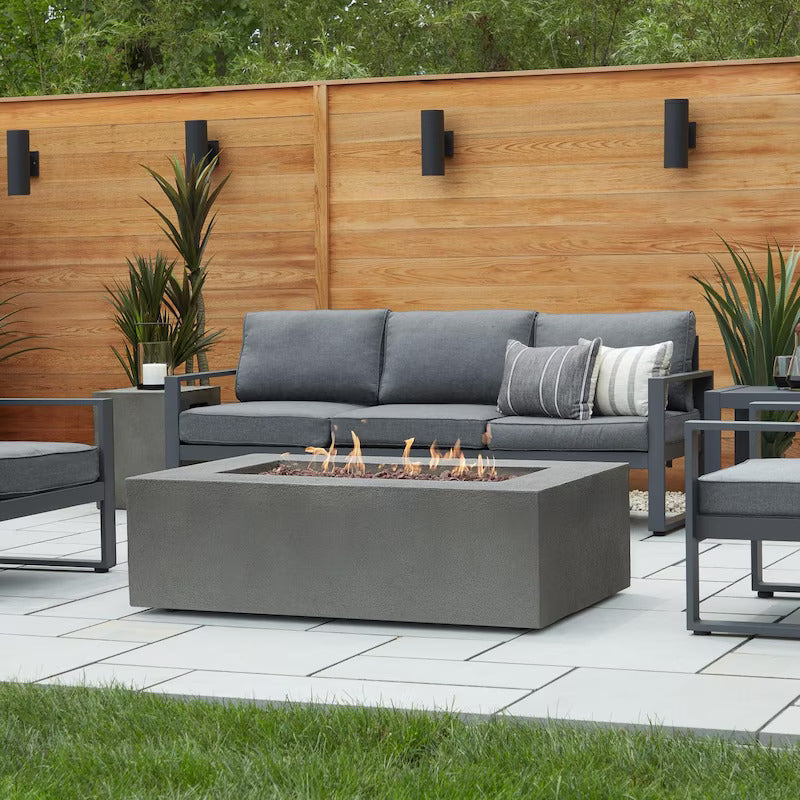 Lakeview Villa Flora 50-Inch Rectangle Propane Gas Fire Pit Table - Glacier Gray - SC-9750LP-GLG (1)