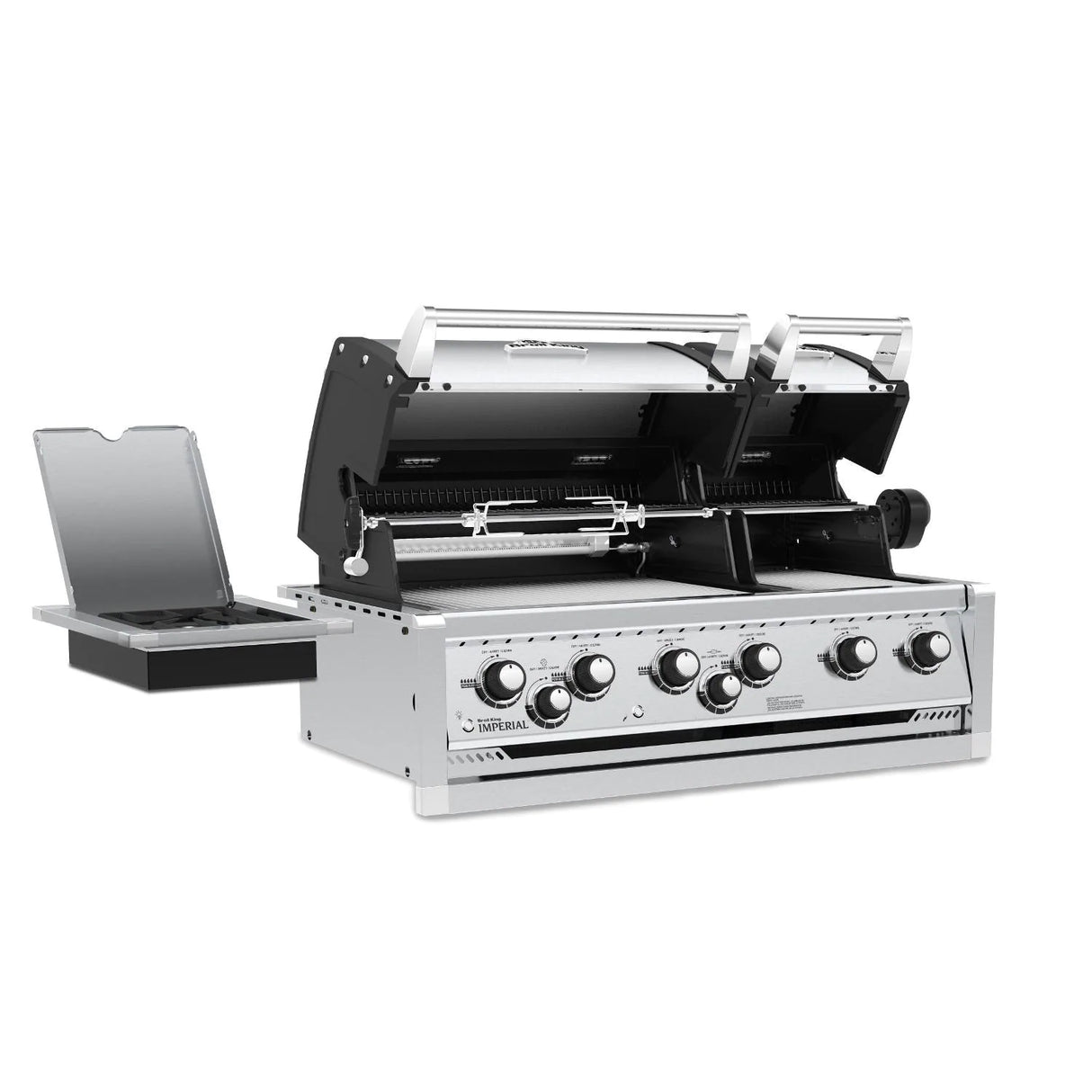 Broil King Imperial S 690i 6-Burner Built-In Natural Gas Grill With Rotisserie & Side Burner - Stainless Steel - 957087