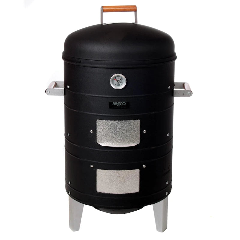 Americana by Meco Charcoal Water Vertical BBQ Meat Smoker - Black - 5023I