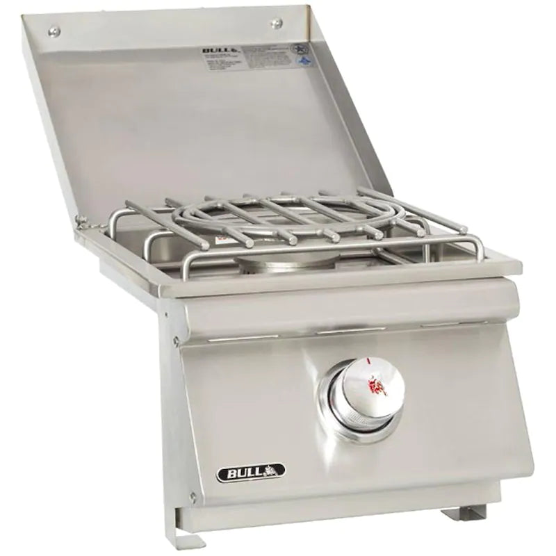 Bull Slide-In Pro Propane Gas Side Burner W/ Stainless Steel Lid - 60018