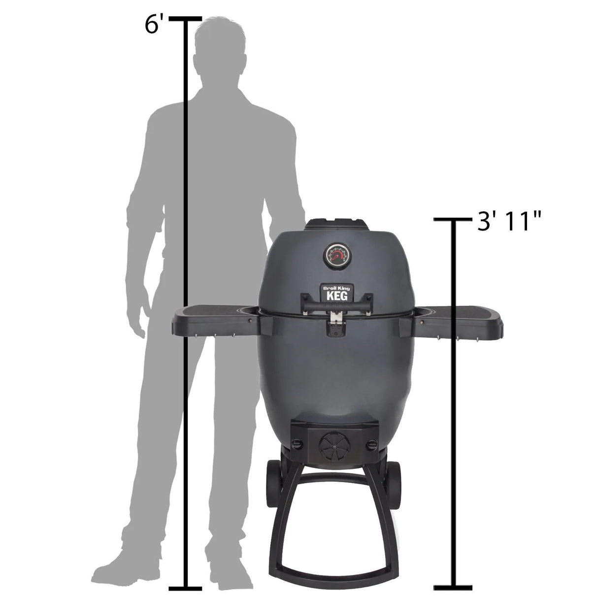 Broil King Keg 5000 Steel Charcoal Kamado Grill - Gray - 911470