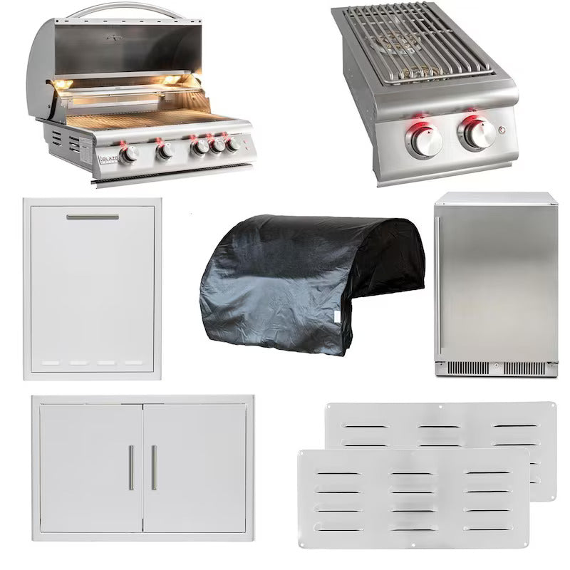 Blaze Premium LTE 8-Piece 32-Inch Propane Outdoor Kitchen Package - BLZ-4LTE2-LP-8PC-SC (1)