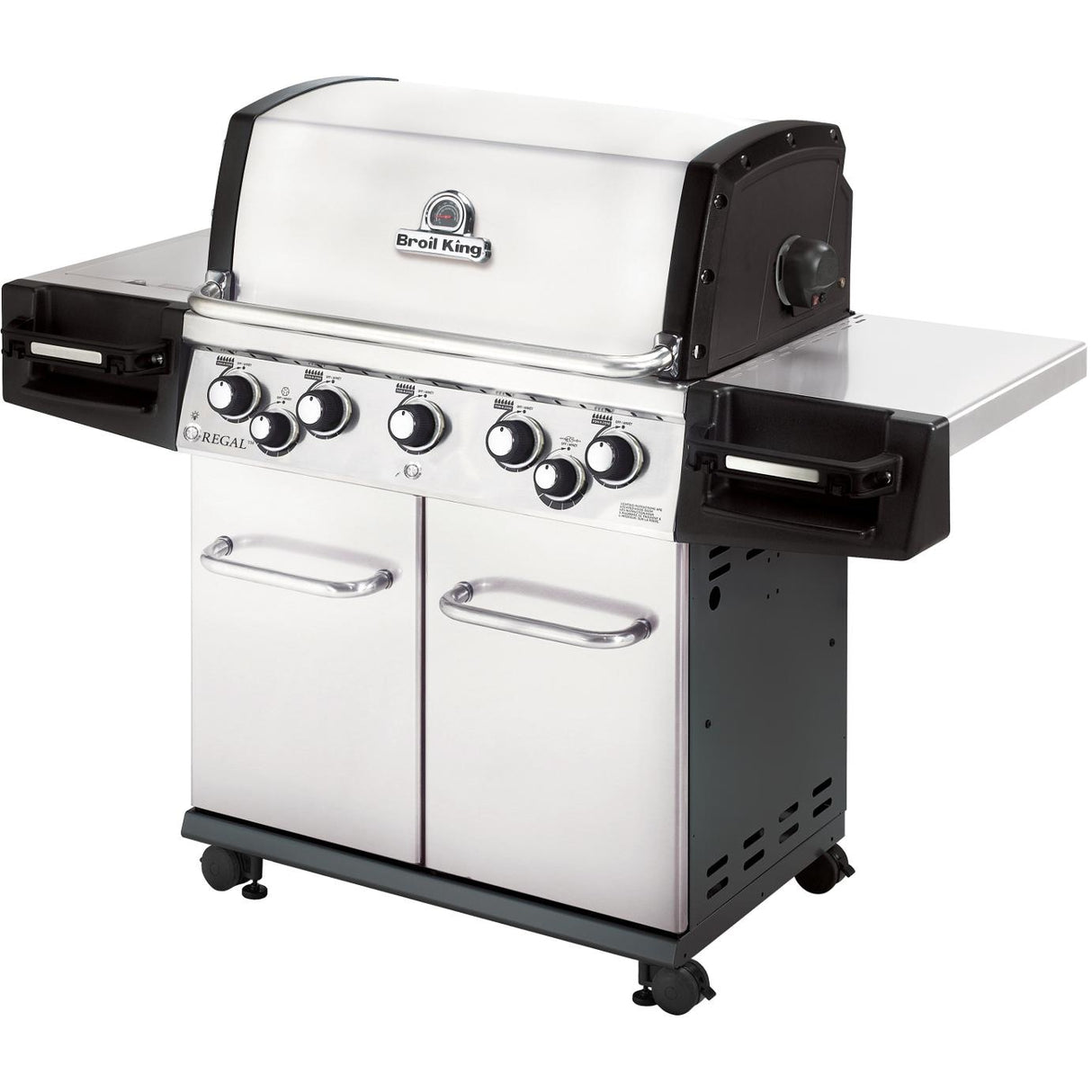 Broil King Regal S590 Pro 5-Burner Natural Gas Grill With Rotisserie & Side Burner - Stainless Steel