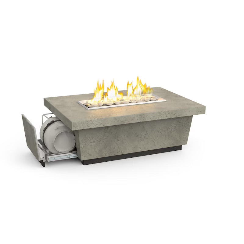 American Fyre Designs Contempo LP Select 52-Inch Rectangular Propane Gas Fire Table - Light Basalt -785-LB-11-M4PC (1)