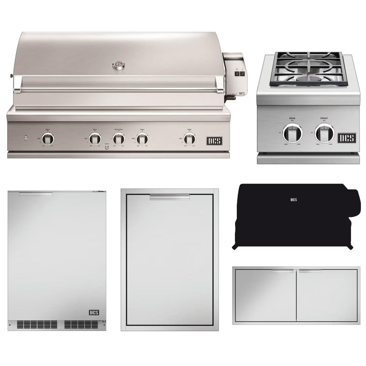 DCS Series 9 6-Piece 48-Inch Natural Gas Outdoor Kitchen Package - BE1-48RC-N-6PC (1)