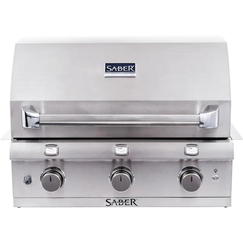 Saber Premium 500 32-Inch 3-Burner Built-In Infrared Natural Gas Grill - R50SB0417