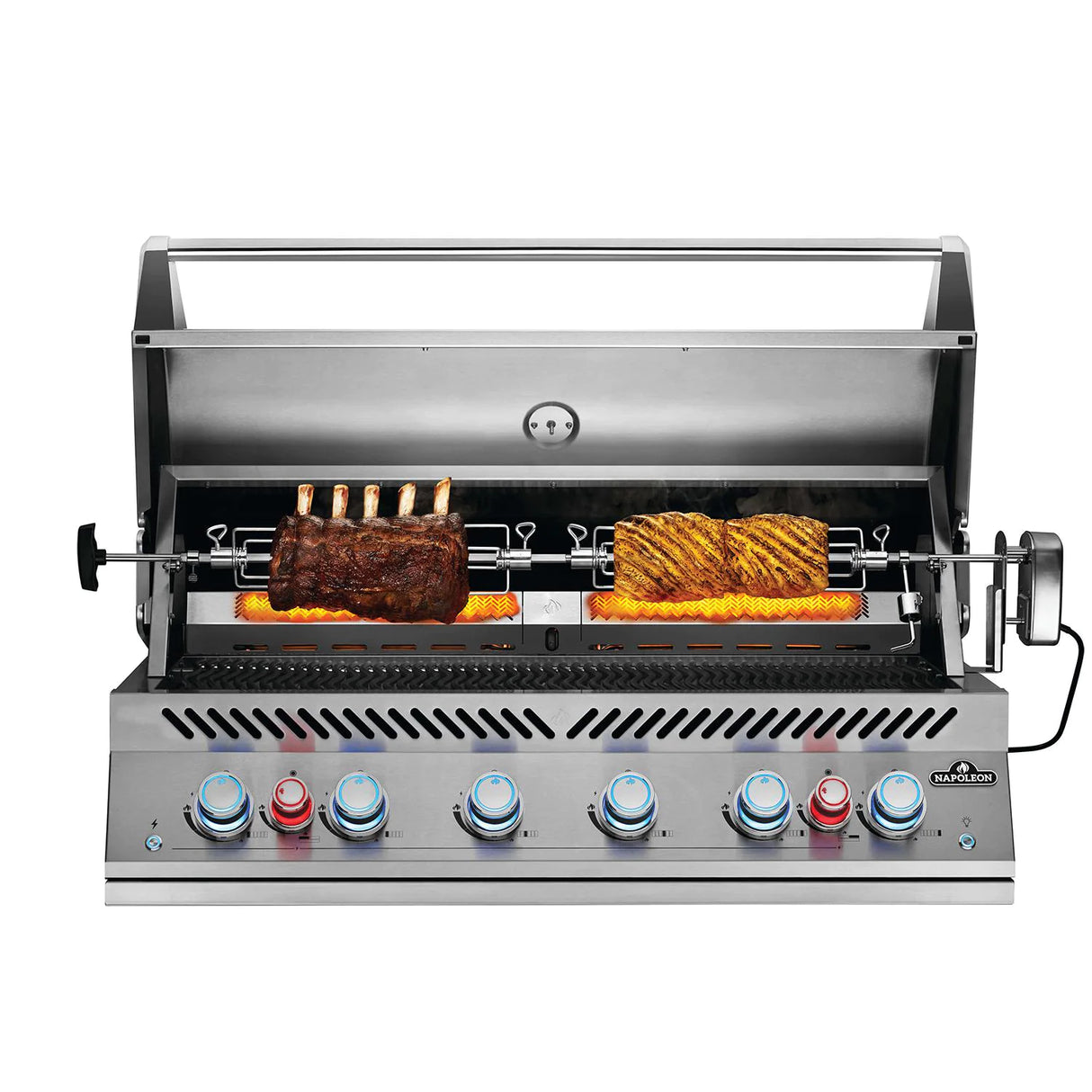 Napoleon Built-In 700 Series 44-Inch Propane Gas Grill w/ Infrared Rear Burner & Rotisserie Kit - BIG44RBPSS