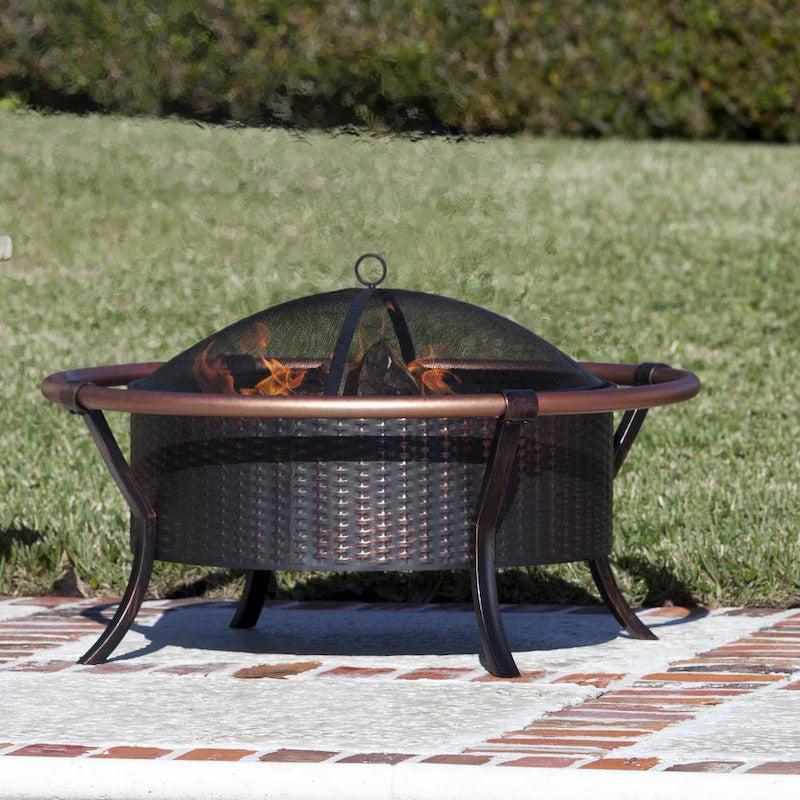 Fire Sense Copper Rail 27-Inch Wood-Burning Fire Pit - Antique Bronze - 60859 (1)