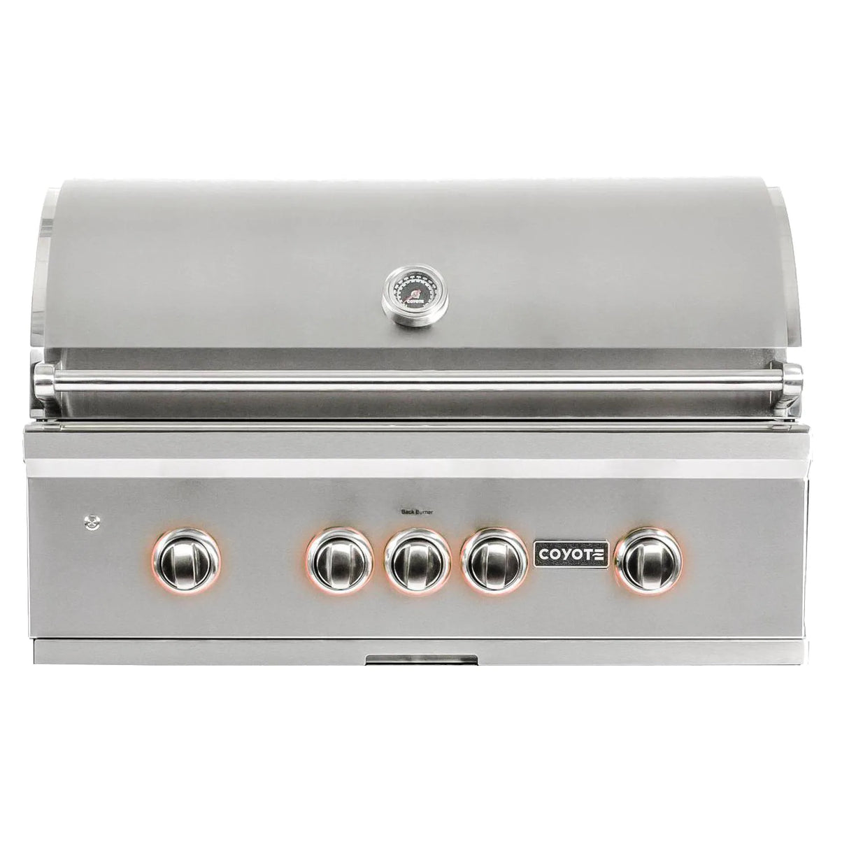 Coyote Ready-To-Assemble 8 Ft Outdoor Kitchen Island With 36-Inch S-Series Propane Gas Grill - Stacked Stone/Modern White - RTAC-G8-SW-C2SL36LP