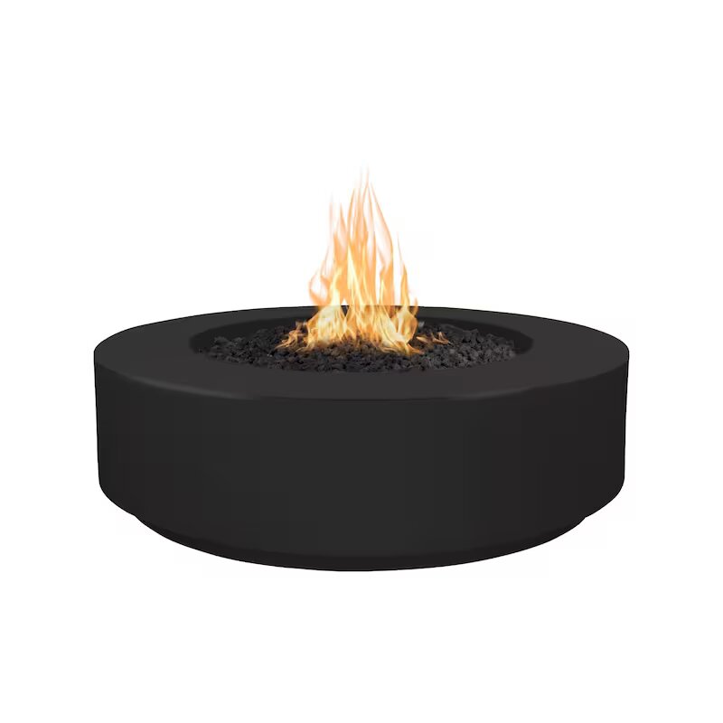 Top Fires by The Outdoor Plus Florence 42-Inch Natural Gas Fire Pit - Black Concrete - Match Light (1)