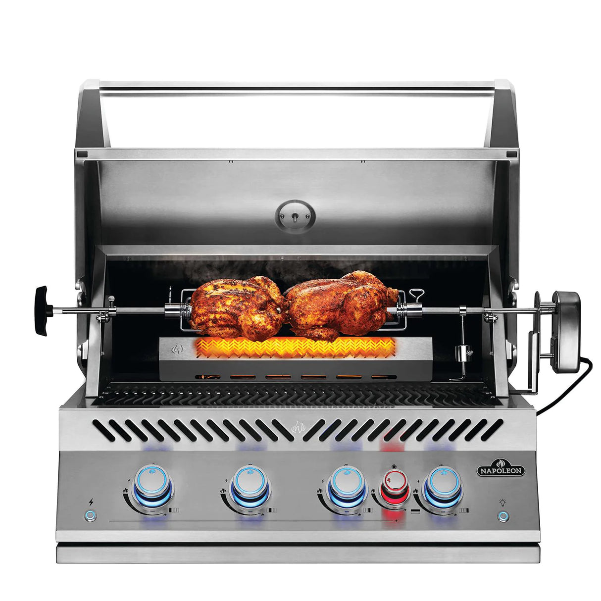Napoleon Built-In 700 Series 32-Inch Natural Gas Grill w/ Infrared Rear Burner & Rotisserie Kit - BIG32RBNSS