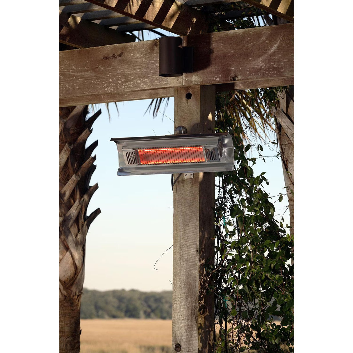Fire Sense 22-Inch 1500W Electric Infrared Patio Heater - 110V - Stainless Steel - 2110 (1)