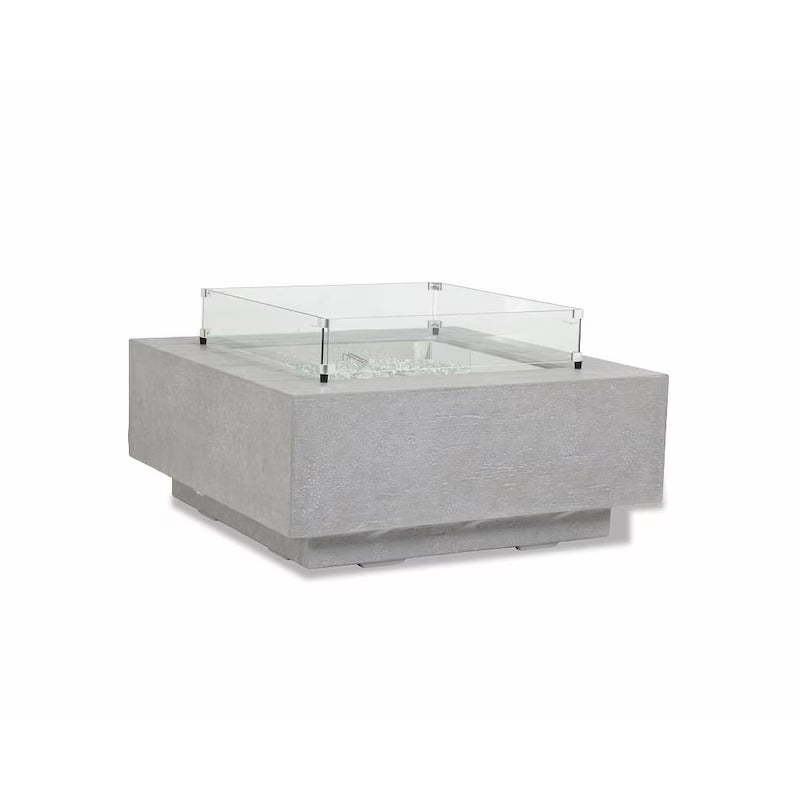Gravelstone 40-Inch Square Propane Gas Fire Table with Glass Surround by Sunset West (2)