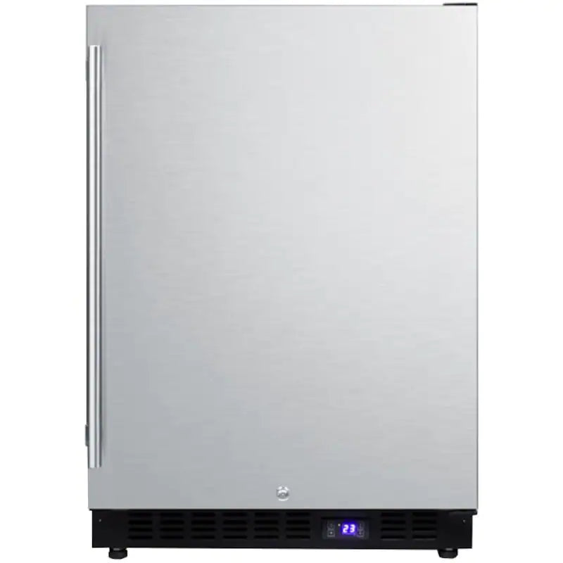 Summit 24-Inch 4.72 Cu. Ft. Outdoor Rated Compact Freezer With Ice Maker - Stainless Steel - SPFF51OSCSSIM