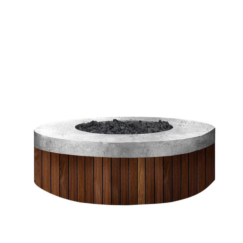 Lakeview Willowlake 48-Inch Round Propane Gas Fire Pit - Pewter - SCPH-484-4LP