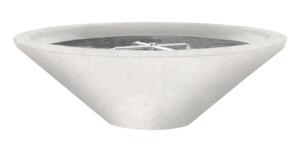 Lakeview Ironwood Pedestal 31-Inch Propane Gas Round Fire Bowl - Ultra White - SCPH-437-5LP