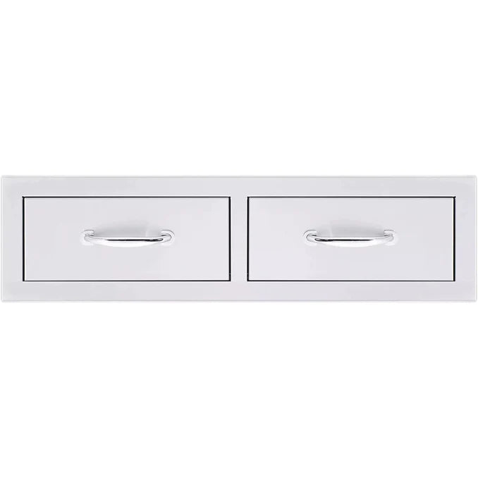 Summerset 30-Inch Stainless Steel Flush Mount Horizontal Double Access Drawer - SSDR2-32H