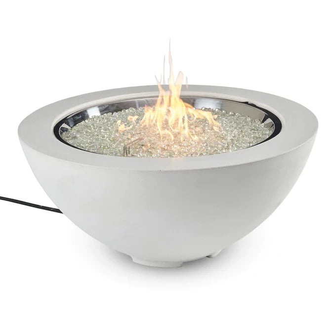 The Outdoor GreatRoom Company Cove 42-Inch Round Propane Gas Fire Pit Bowl with 30-Inch Crystal Fire Burner - Natural Grey - CV-30
