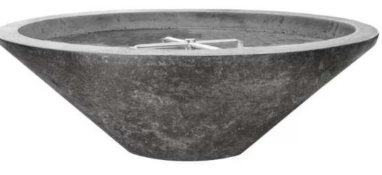 Lakeview Ironwood Pedestal 31-Inch Propane Gas Round Fire Bowl - Pewter - SCPH-437-4LP