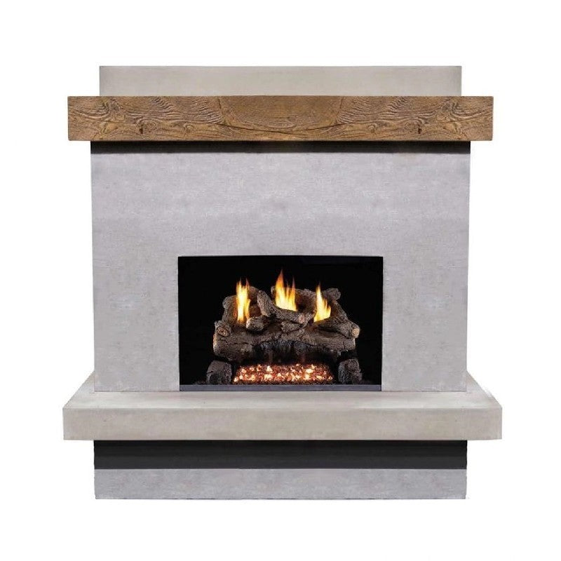 American Fyre Designs 68" Brooklyn Vented Gas Fireplace with Board Formed Texture 050-CG-N-FO-RBC